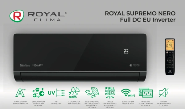 Сплит-система Royal Clima Supremo Nero Full DC EU Inverter RCI-RSN55HN